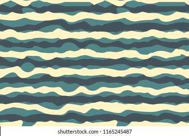 Abstract rendy horizontal background with geometric wavy texture