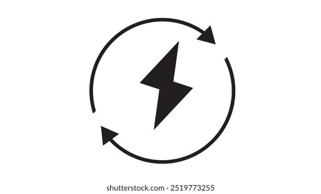 Abstract Renewable ecology object icon illustration on white  background.