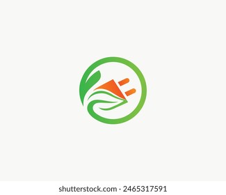 Plantilla Abstractas de Vector de diseño de logotipo de ahorro de energía verde renovable.