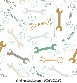 Abstrakte Reparatur von französischen Tools Vektorgrafik Nahtlose Muster können für Hintergrund- und Bekleidungsdesign verwendet werden