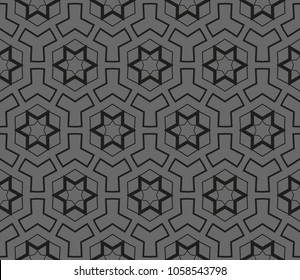 Abstract repeat backdrop. Design for decor, prints, textile, furniture, cloth, digital. Vector monochrome seamless pattern