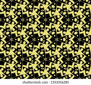Abstract repeat backdrop. Design for decor, prints, textile, furniture, cloth, digital. Vector monochrome seamless pattern