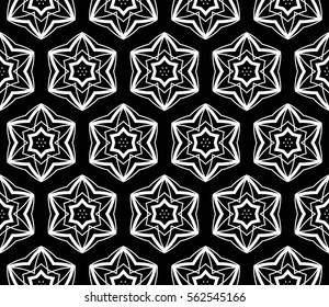 Abstract repeat backdrop. Design for decor, prints, textile, furniture, cloth, digital. Vector monochrome seamless pattern