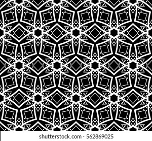 Abstract repeat backdrop. Design for decor, prints, textile, furniture, cloth, digital. Vector monochrome seamless pattern