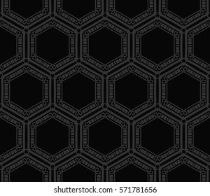 Abstract repeat backdrop. Design for decor, prints, textile, furniture, cloth, digital. Vector monochrome seamless pattern