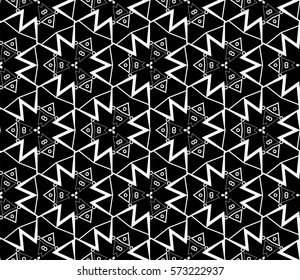 Abstract repeat backdrop. Design for decor, prints, textile, furniture, cloth, digital. Vector monochrome seamless pattern