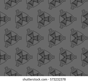 Abstract repeat backdrop. Design for decor, prints, textile, furniture, cloth, digital. Vector monochrome seamless pattern