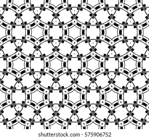 Abstract repeat backdrop. Design for decor, prints, textile, furniture, cloth, digital. Vector monochrome seamless pattern