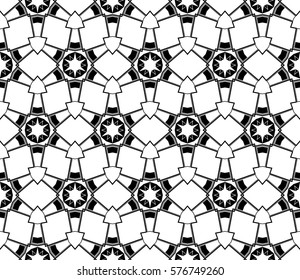 Abstract repeat backdrop. Design for decor, prints, textile, furniture, cloth, digital. Vector monochrome seamless pattern