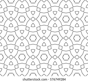 Abstract repeat backdrop. Design for decor, prints, textile, furniture, cloth, digital. Vector monochrome seamless pattern