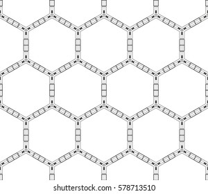 Abstract repeat backdrop. Design for decor, prints, textile, furniture, cloth, digital. Vector monochrome seamless pattern