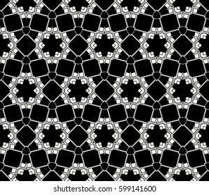 Abstract repeat backdrop. Design for decor, prints, textile, furniture, cloth, digital. Vector monochrome seamless pattern