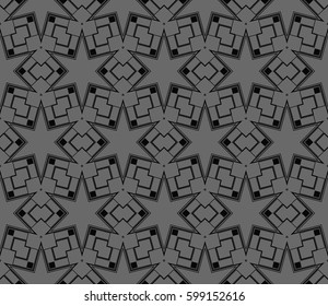 Abstract repeat backdrop. Design for decor, prints, textile, furniture, cloth, digital. Vector monochrome seamless pattern