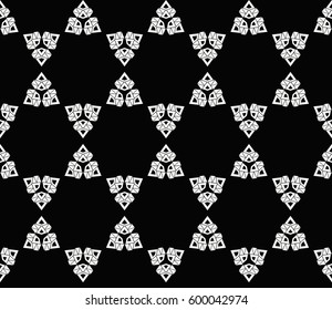Abstract repeat backdrop. Design for decor, prints, textile, furniture, cloth, digital. Vector monochrome seamless pattern