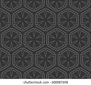 Abstract repeat backdrop. Design for decor, prints, textile, furniture, cloth, digital. Vector monochrome seamless pattern