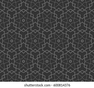 Abstract repeat backdrop. Design for decor, prints, textile, furniture, cloth, digital. Vector monochrome seamless pattern
