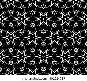 Abstract repeat backdrop. Design for decor, prints, textile, furniture, cloth, digital. Vector monochrome seamless pattern
