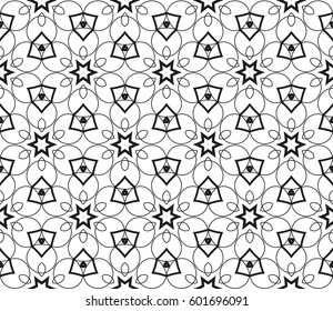 Abstract repeat backdrop. Design for decor, prints, textile, furniture, cloth, digital. Vector monochrome seamless pattern