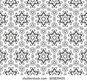 Abstract repeat backdrop. Design for decor, prints, textile, furniture, cloth, digital. Vector monochrome seamless pattern