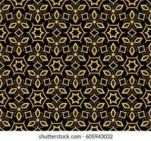 Abstract repeat backdrop. Design for decor, prints, textile, furniture, cloth, digital. Vector monochrome seamless pattern