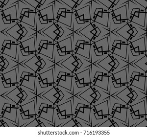 Abstract repeat backdrop. Design for decor, prints, textile, furniture, cloth, digital. Vector monochrome seamless pattern