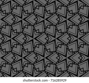 Abstract repeat backdrop. Design for decor, prints, textile, furniture, cloth, digital. Vector monochrome seamless pattern