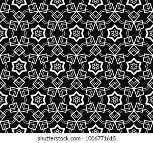 Abstract repeat backdrop. Design for prints, textile, decor, fabric. Vector monochrome seamless pattern