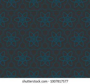 Abstract repeat backdrop. Design for prints, textile, decor, fabric. Vector monochrome seamless pattern