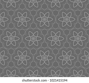 Abstract repeat backdrop. Design for prints, textile, decor, fabric. Vector monochrome seamless pattern