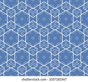 Abstract repeat backdrop. Design for prints, textile, decor, fabric. Vector monochrome seamless pattern