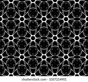 Abstract repeat backdrop. Design for prints, textile, decor, fabric. Vector monochrome seamless pattern