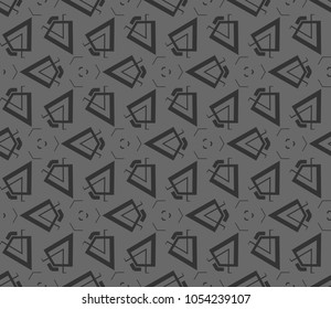 Abstract repeat backdrop. Design for prints, textile, decor, fabric. Vector monochrome seamless pattern