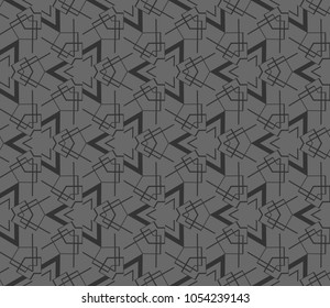 Abstract repeat backdrop. Design for prints, textile, decor, fabric. Vector monochrome seamless pattern