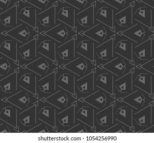 Abstract repeat backdrop. Design for prints, textile, decor, fabric. Vector monochrome seamless pattern