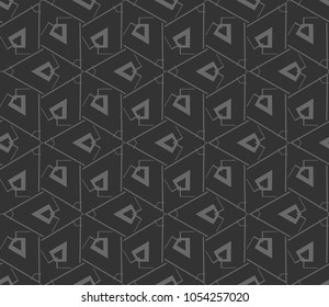 Abstract repeat backdrop. Design for prints, textile, decor, fabric. Vector monochrome seamless pattern