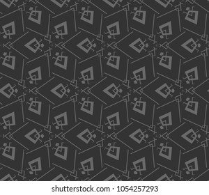 Abstract repeat backdrop. Design for prints, textile, decor, fabric. Vector monochrome seamless pattern