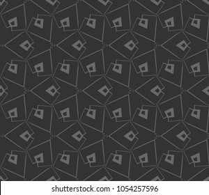 Abstract repeat backdrop. Design for prints, textile, decor, fabric. Vector monochrome seamless pattern