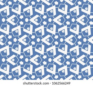 Abstract repeat backdrop. Design for prints, textile, decor, fabric. Vector monochrome seamless pattern