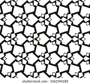 Abstract repeat backdrop. Design for prints, textile, decor, fabric. Vector monochrome seamless pattern