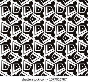 Abstract repeat backdrop. Design for prints, textile, decor, fabric. Vector monochrome seamless pattern