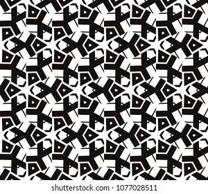 Abstract repeat backdrop. Design for prints, textile, decor, fabric. Vector monochrome seamless pattern