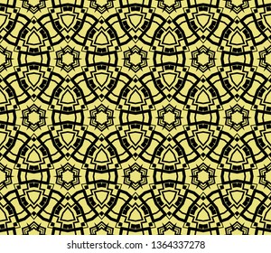 Abstract repeat backdrop. Design for prints, textile, decor, fabric. Vector monochrome seamless pattern