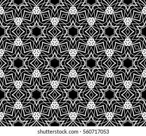 Abstract repeat backdrop. Design for prints, textile, decor, fabric. Vector monochrome seamless pattern