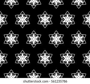 Abstract repeat backdrop. Design for prints, textile, decor, fabric. Vector monochrome seamless pattern