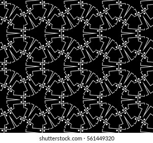 Abstract repeat backdrop. Design for prints, textile, decor, fabric. Vector monochrome seamless pattern