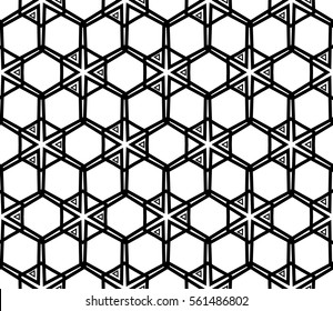Abstract repeat backdrop. Design for prints, textile, decor, fabric. Vector monochrome seamless pattern