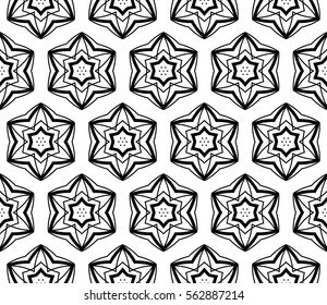 Abstract repeat backdrop. Design for prints, textile, decor, fabric. Vector monochrome seamless pattern