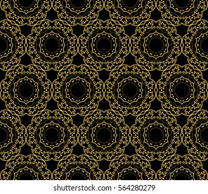 Abstract repeat backdrop. Design for prints, textile, decor, fabric. Vector monochrome seamless pattern