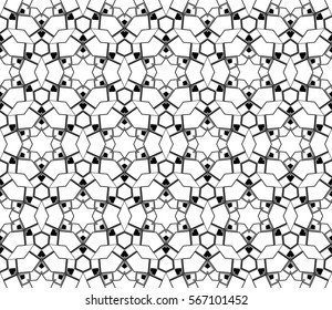 Abstract repeat backdrop. Design for prints, textile, decor, fabric. Vector monochrome seamless pattern