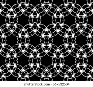 Abstract repeat backdrop. Design for prints, textile, decor, fabric. Vector monochrome seamless pattern